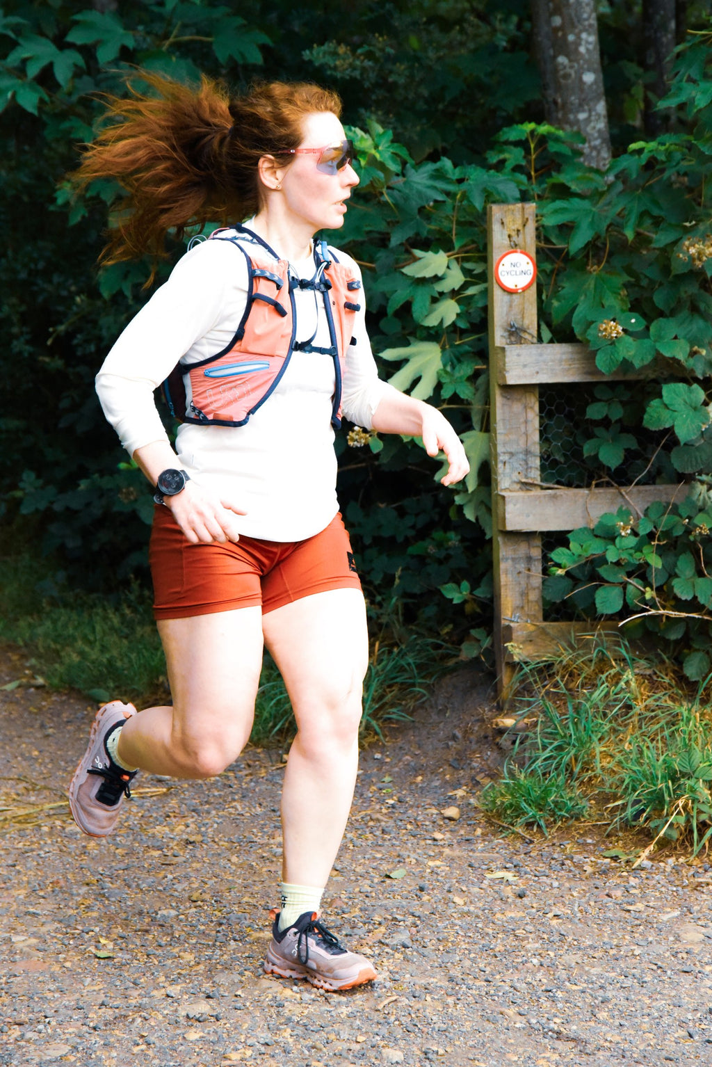 Trail runner on course